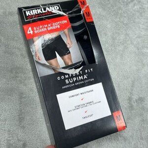 Kirkland Signature 4-Pack Supima Cotton Boxer Briefs Comfort Stretch Fit M a0389